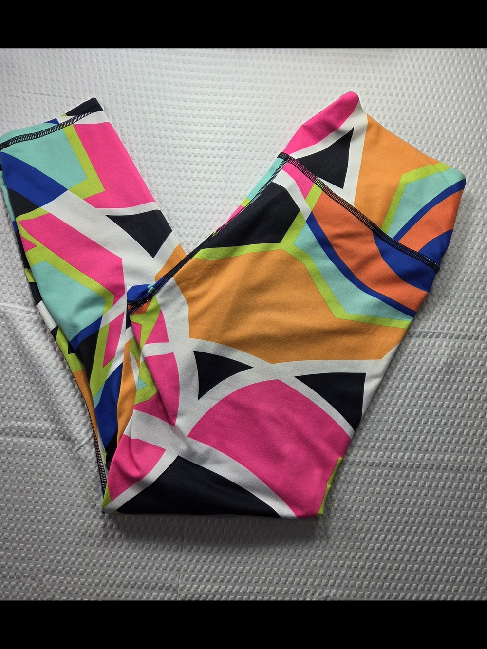 Kids Multicolor Geometric Print Leggings